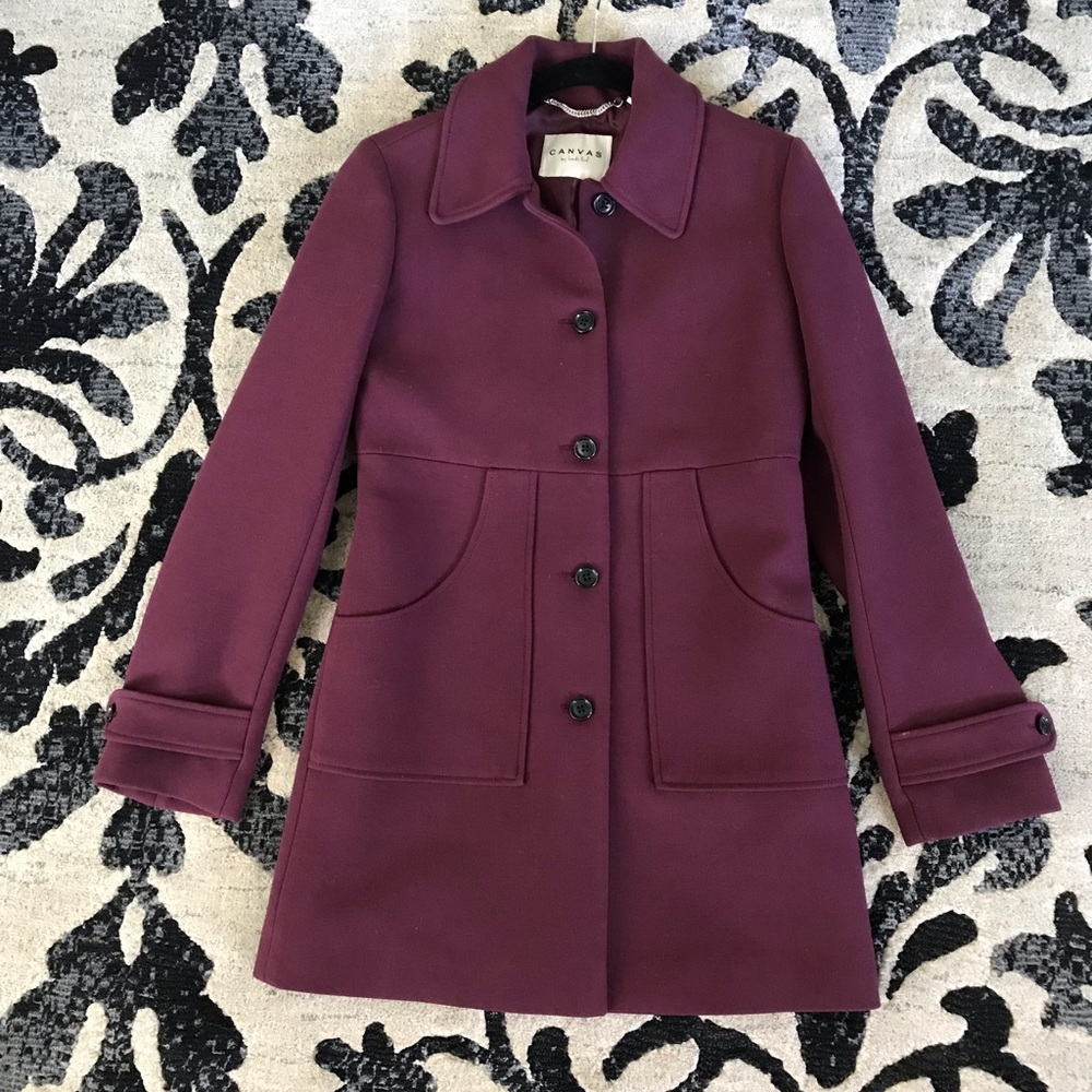 Land’s End Burgundy Coat Size 0